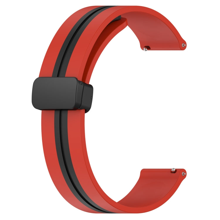 For Honor Watch GS Pro 22mm Folding Magnetic Clasp Silicone Watch Band(Red+Black) - free shipping - PMC TechLife - Order now!