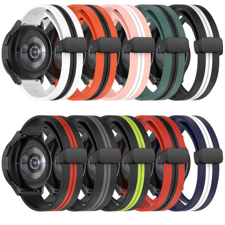 For Amazfit GTS 2 20mm Folding Magnetic Clasp Silicone Watch Band(Pink+White) - free shipping - PMC TechLife - Order now!