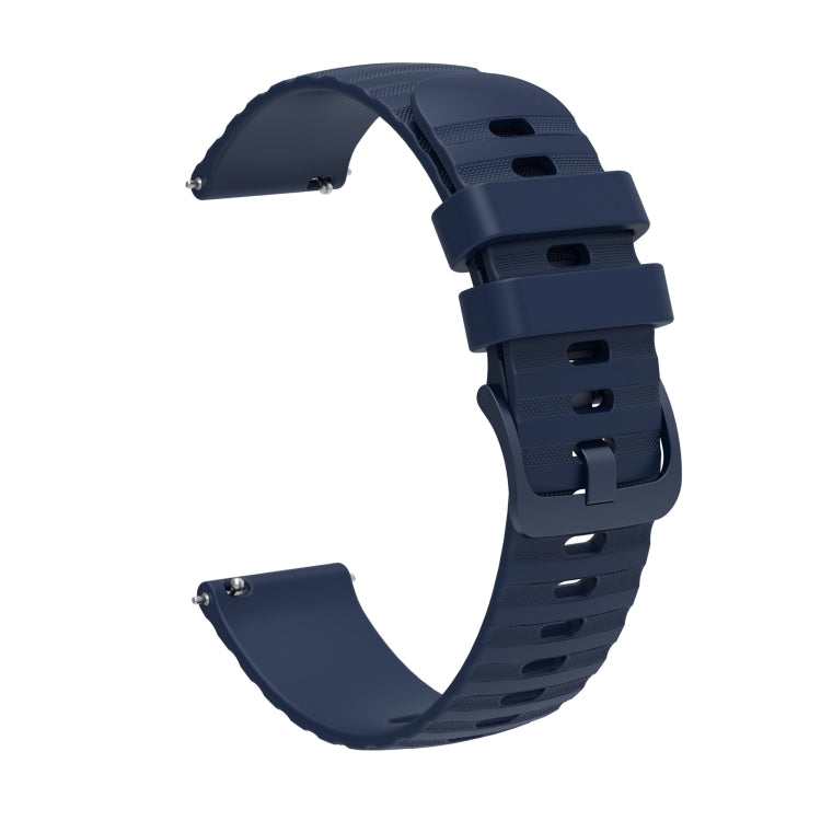 For Amazfit GTS 2E 20mm Wavy Dot Pattern Solid Color Silicone Watch Band(Navy Blue) - free shipping - PMC TechLife - Order now!