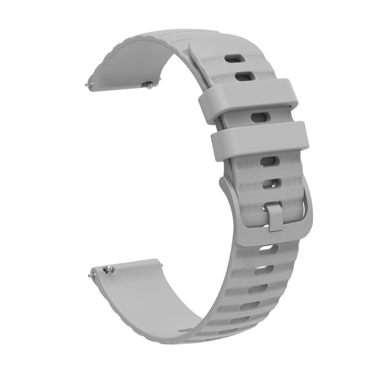 For Amazfit GTS 2E 20mm Wavy Dot Pattern Solid Color Silicone Watch Band(Grey) - free shipping - PMC TechLife - Order now!