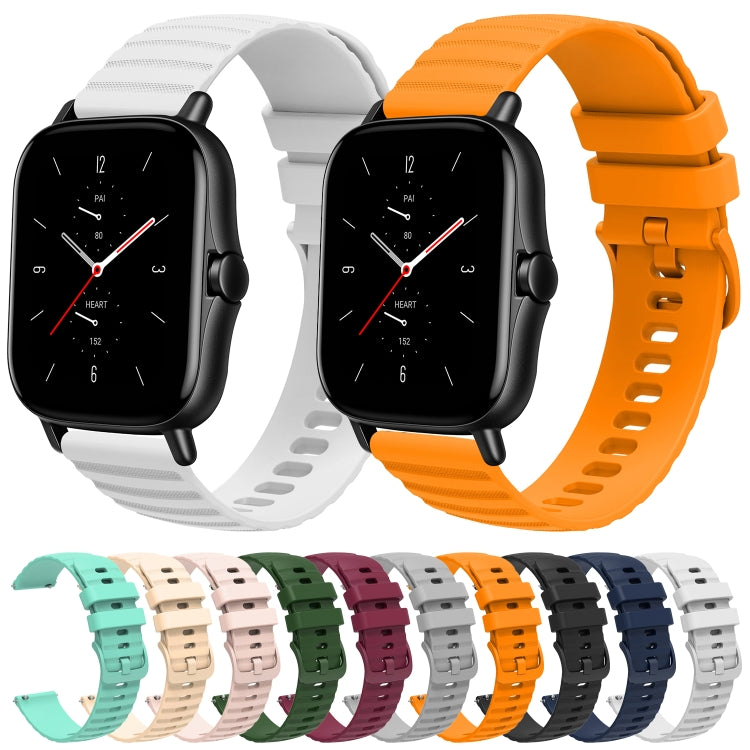 For Amazfit GTS 2 20mm Wavy Dot Pattern Solid Color Silicone Watch Band(Teal) - free shipping - PMC TechLife - Order now!