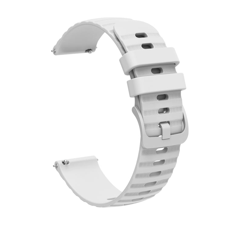 For Amazfit Pop 20mm Wavy Dot Pattern Solid Color Silicone Watch Band(White) - free shipping - PMC TechLife - Order now!