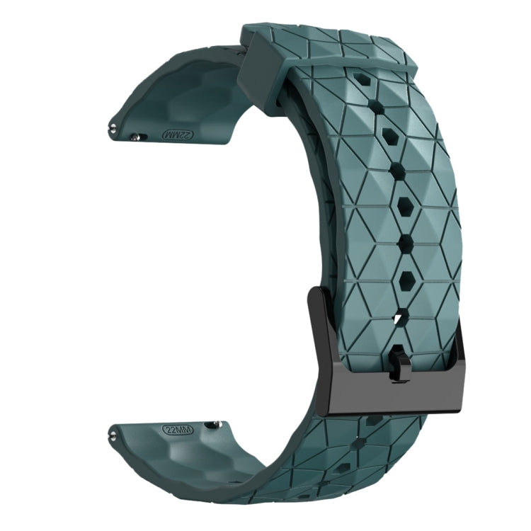 For Honor Watch ES 20mm Football Pattern Solid Color Silicone Watch Band(Rock Cyan) - free shipping - PMC TechLife - Order now!