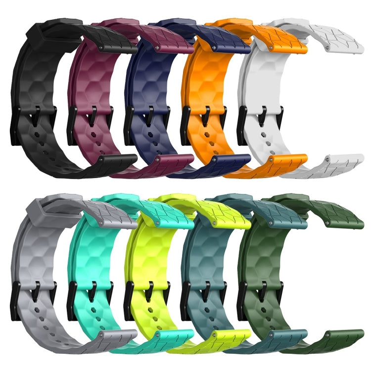 For Honor Watch ES 20mm Football Pattern Solid Color Silicone Watch Band(Rock Cyan) - free shipping - PMC TechLife - Order now!