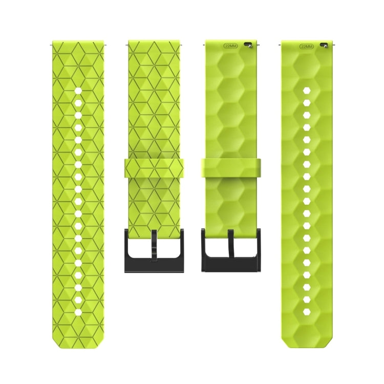 For Amazfit 3 22mm Football Pattern Solid Color Silicone Watch Band(Yellow) - free shipping - PMC TechLife - Order now!