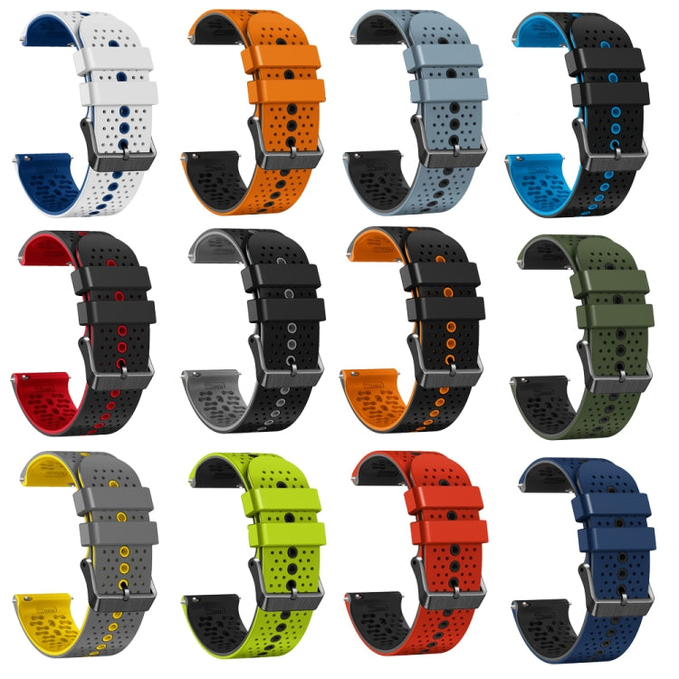 For Huawei GT2 Pro 22mm Perforated Two-Color Silicone Watch Band(Orange+Black) - free shipping - PMC TechLife - Order now!