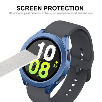 For Samsung Galaxy Watch4/5 40mm ENKAY Hat-Prince Waterproof Full Coverage PC Frame + 9H Tempered Glass Case(Transparent) - Watch Cases by ENKAY | Online Shopping South Africa | PMC Jewellery | Buy Now Pay Later Mobicred