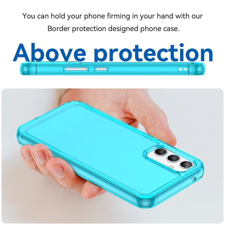 For Samsung Galaxy A34 5G Candy Series TPU Phone Case(Transparent Blue) - free shipping - PMC TechLife - Order now!