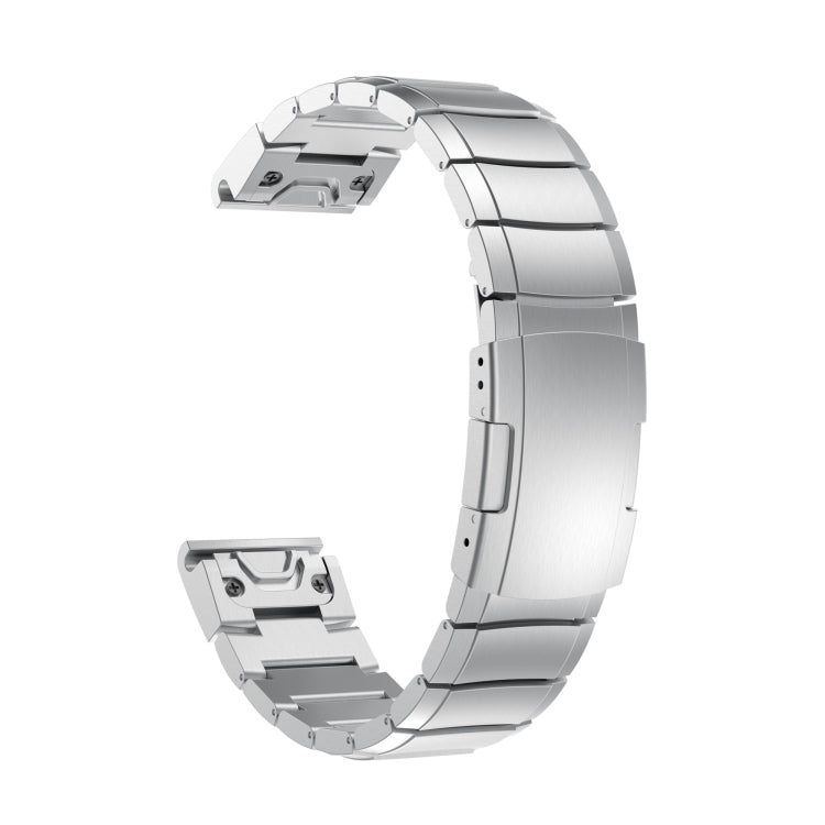 Compatible with Garmin Enduro 26mm Tortoise Shell Stainless Steel Watch Band(Sliver) - free shipping - PMC TechLife - Order now!