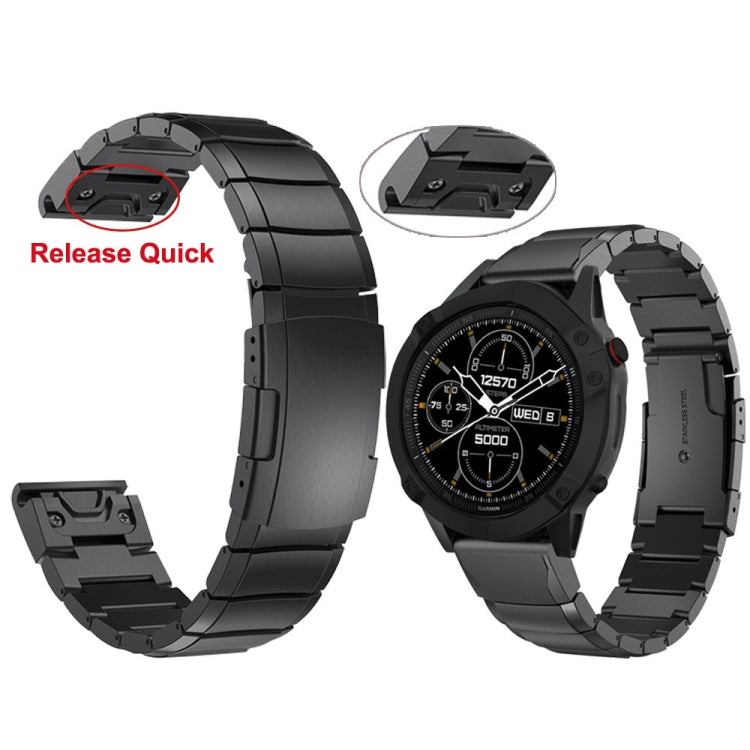 Compatible with Garmin Enduro 26mm Tortoise Shell Stainless Steel Watch Band(Sliver) - free shipping - PMC TechLife - Order now!