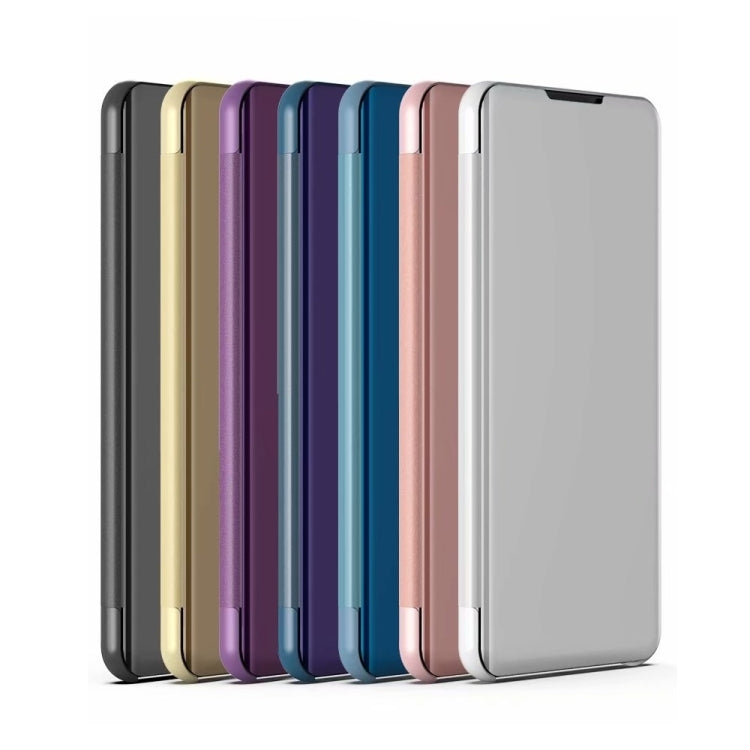 For Samsung Galaxy A34 5G Plated Mirror Horizontal Flip Leather Phone Case with Holder(Blue) - free shipping - PMC TechLife - Order now!