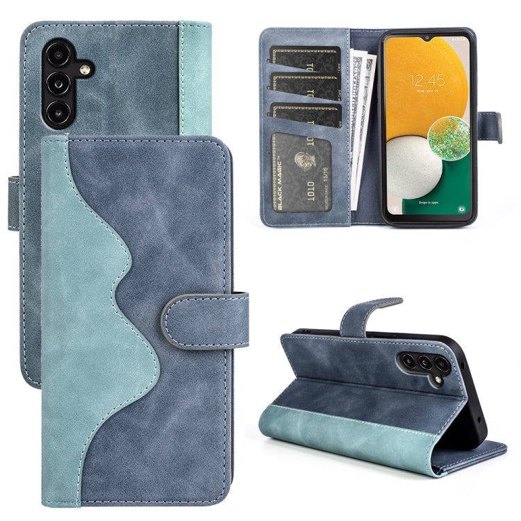 For Samsung Galaxy A14 5G Stitching Horizontal Flip Leather Phone Case(Blue) - free shipping - PMC TechLife - Order now!