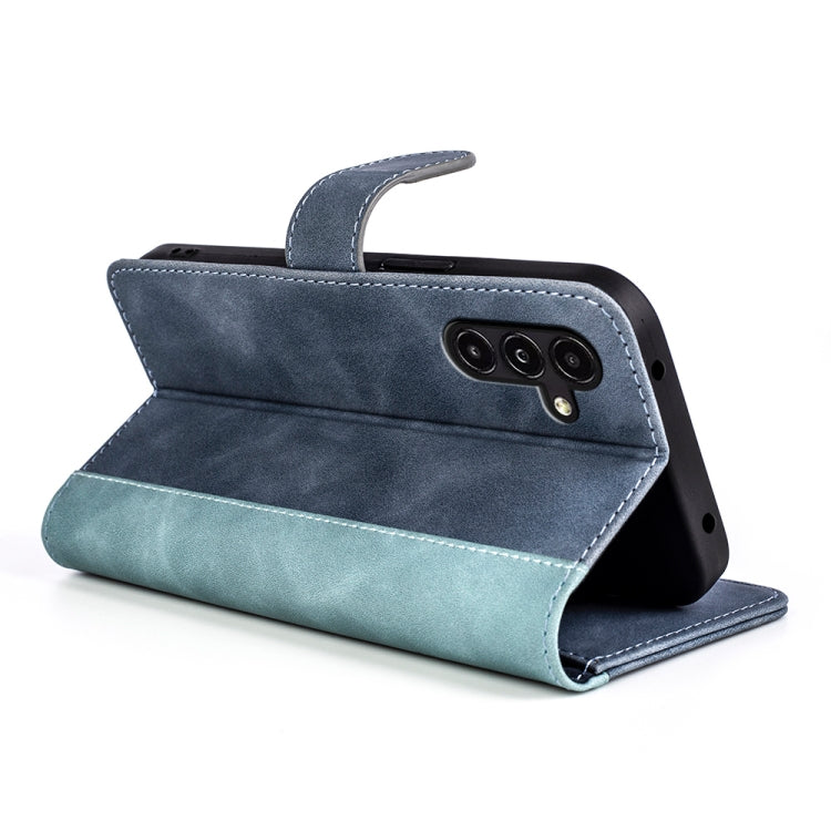 For Samsung Galaxy A14 5G Stitching Horizontal Flip Leather Phone Case(Blue) - free shipping - PMC TechLife - Order now!
