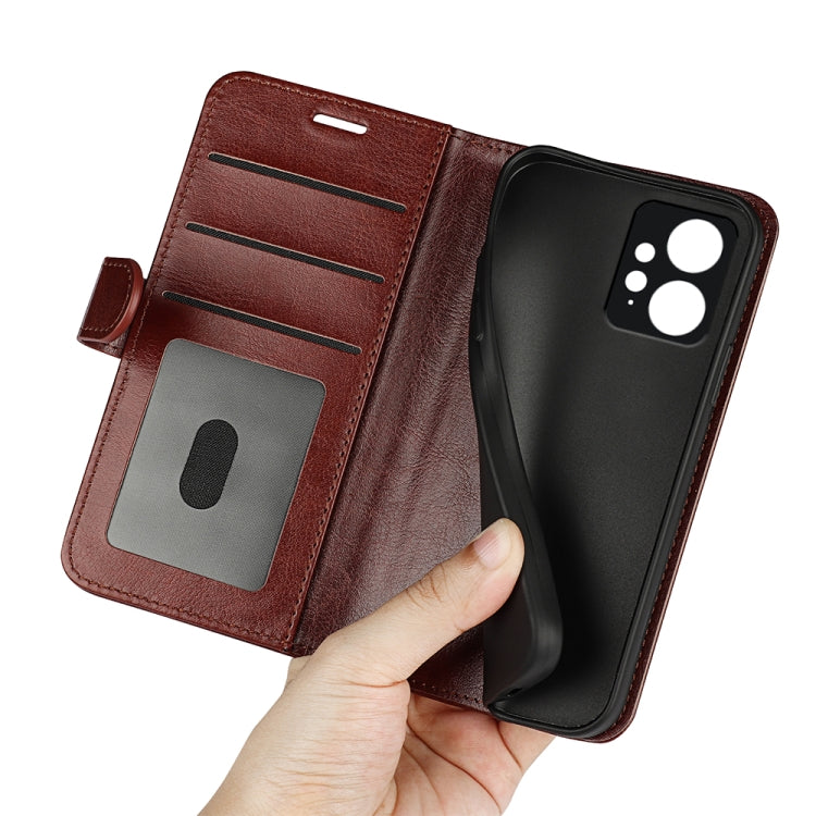 For Xiaomi Redmi Note 12 4G Global R64 Texture Horizontal Flip Leather Phone Case(Brown) - free shipping - PMC TechLife - Order now!