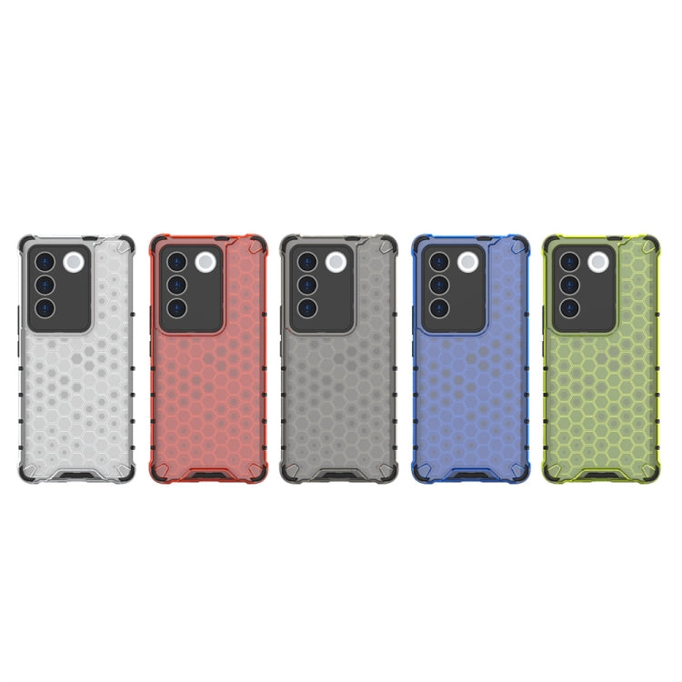 For vivo V27 / V27 Pro Shockproof Honeycomb Phone Case(Black) - vivo Cases by PMC TechLife | Online Shopping South Africa | PMC TechLife | Buy Now Pay Later Mobicred