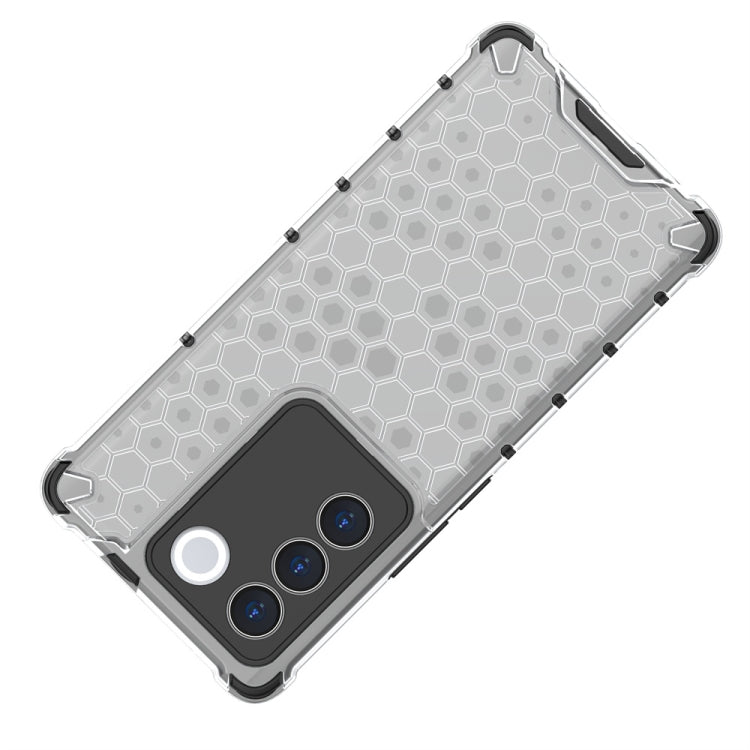 For vivo V27 / V27 Pro Shockproof Honeycomb Phone Case(Black) - vivo Cases by PMC TechLife | Online Shopping South Africa | PMC TechLife | Buy Now Pay Later Mobicred