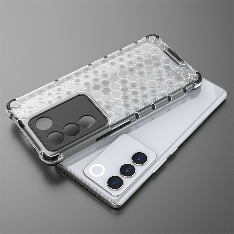 For vivo V27 / V27 Pro Shockproof Honeycomb Phone Case(Black) - vivo Cases by PMC TechLife | Online Shopping South Africa | PMC TechLife | Buy Now Pay Later Mobicred