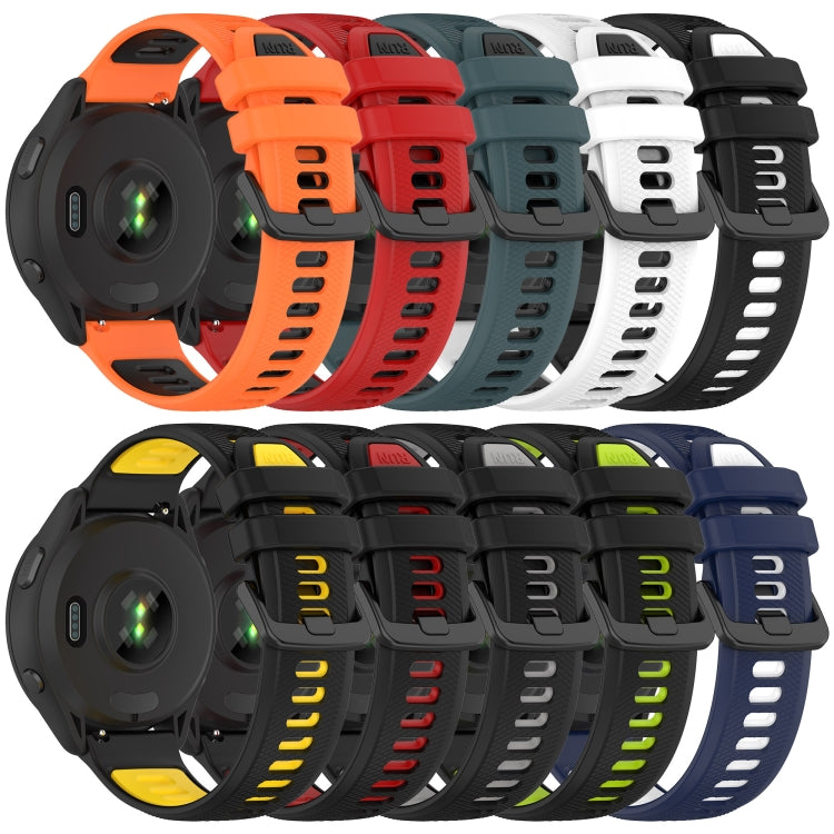 For Honor Watch ES 20mm Sports Two-Color Silicone Watch Band(Orange+Black) - Smart Wear by PMC Jewellery | Online Shopping South Africa | PMC Jewellery