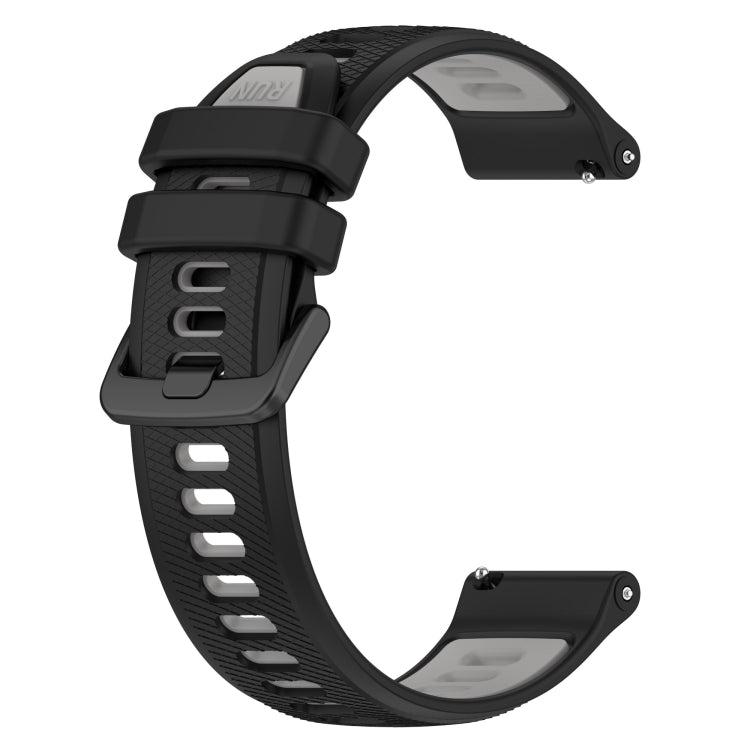 For Honor Magic Watch2 42mm 20mm Sports Two-Color Silicone Watch Band(Black+Grey) - Smart Wear by PMC Jewellery | Online Shopping South Africa | PMC Jewellery