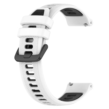 For Huawei Watch GT Runner 22mm Sports Two-Color Silicone Watch Band(White+Black) - Smart Wear by PMC Jewellery | Online Shopping South Africa | PMC Jewellery