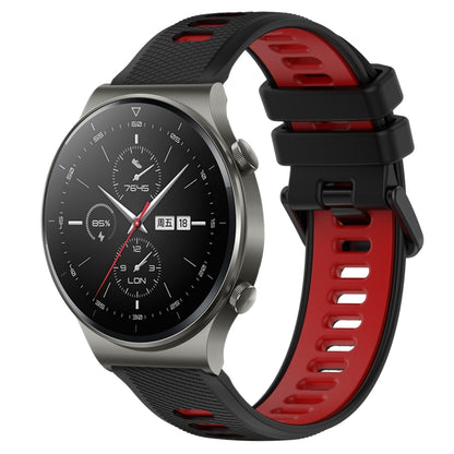 For Huawei GT2 Pro 22mm Sports Two-Color Silicone Watch Band(Black+Red) - Smart Wear by PMC Jewellery | Online Shopping South Africa | PMC Jewellery