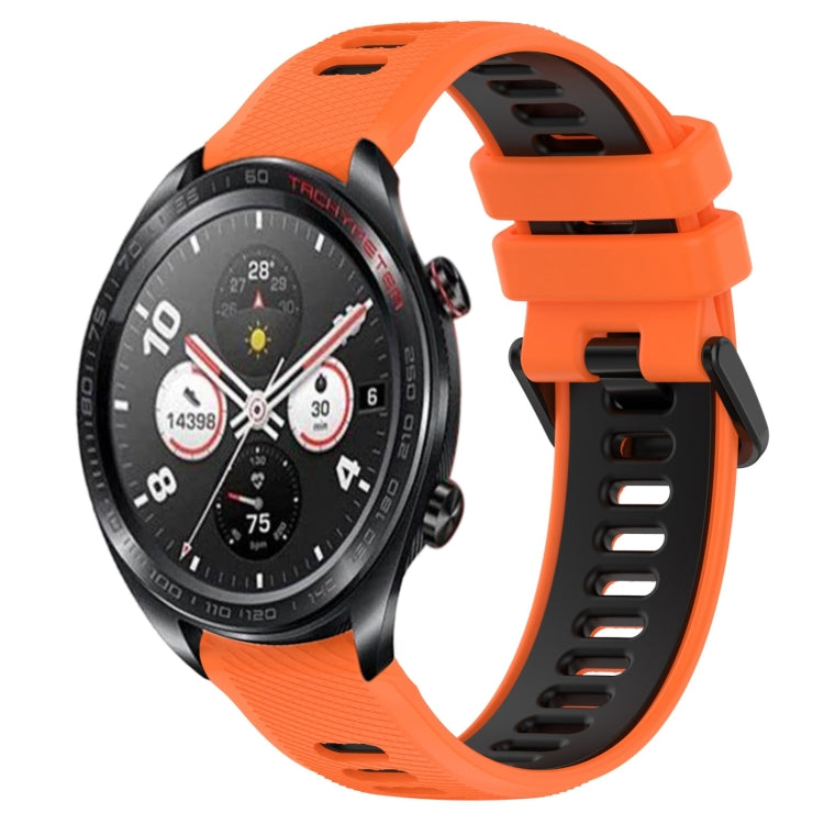 For Honor Watch Dream 22mm Sports Two-Color Silicone Watch Band(Orange+Black) -  by PMC Jewellery | Online Shopping South Africa | PMC Jewellery