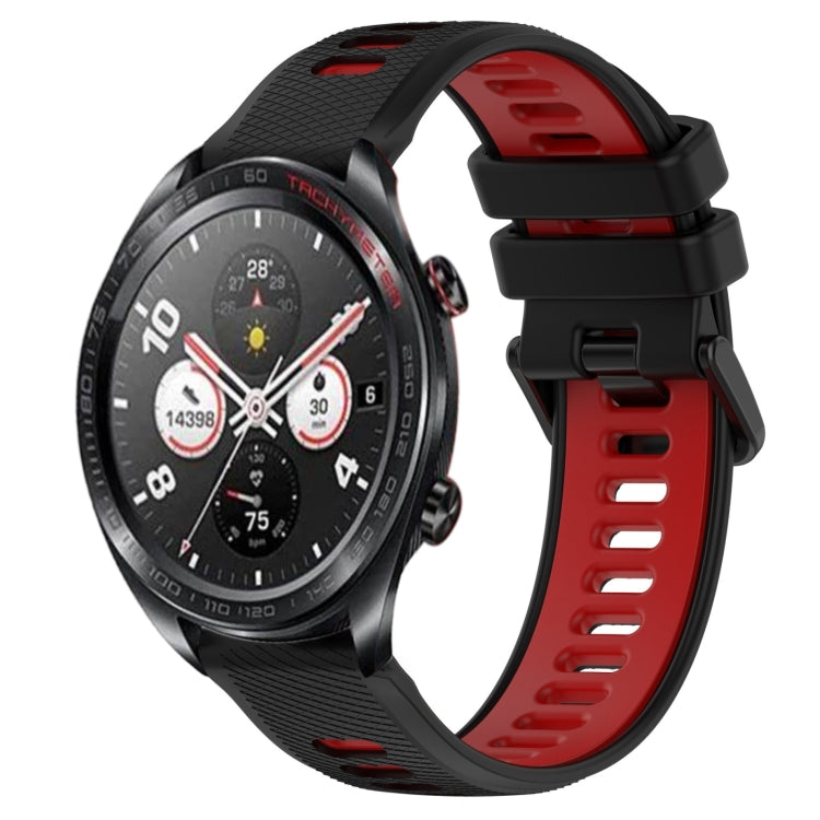 For Honor Watch Dream 22mm Sports Two-Color Silicone Watch Band(Black+Red) - Smart Wear by PMC Jewellery | Online Shopping South Africa | PMC Jewellery