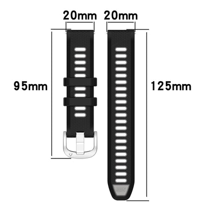 For Amazfit GTS 2 Mini 22mm Cross Texture Two Color Silicone Steel Buckle Watch Band(White+Teal) - Smart Wear by PMC Jewellery | Online Shopping South Africa | PMC Jewellery