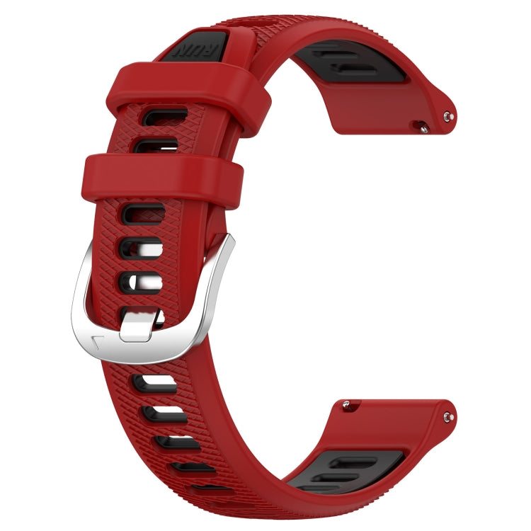 For Huawei Watch GT 2E 22mm Sports Two-Color Steel Buckle Silicone Watch Band(Red+Black) - Smart Wear by PMC Jewellery | Online Shopping South Africa | PMC Jewellery