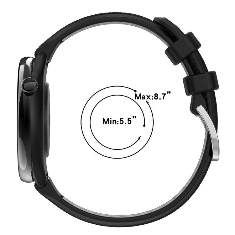 For Xiaomi MI Watch S1 22mm Sports Two-Color Steel Buckle Silicone Watch Band(Black+Lime Green) - Smart Wear by PMC Jewellery | Online Shopping South Africa | PMC Jewellery