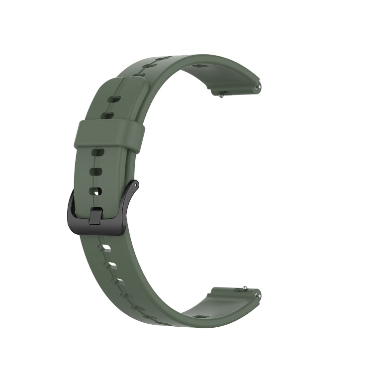 For Huawei Band 6 Solid Color Silicone Watch Band(Green) - Smart Wear by PMC TechLife | Online Shopping South Africa | PMC TechLife