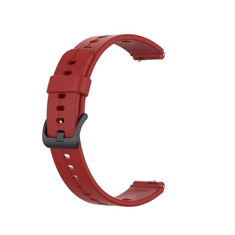 For Huawei Band 3 Solid Color Silicone Watch Band(Red) - Smart Wear by PMC Jewellery | Online Shopping South Africa | PMC Jewellery