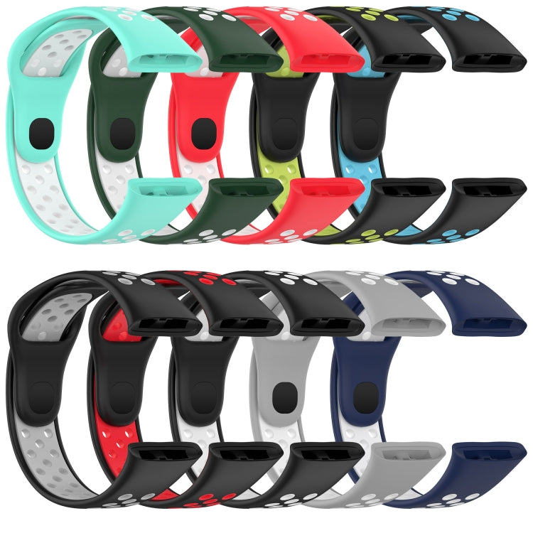 For Redmi Watch 3 Sports Two-Color Silicone Watch Band(Black+White) - Smart Wear by PMC Jewellery | Online Shopping South Africa | PMC Jewellery