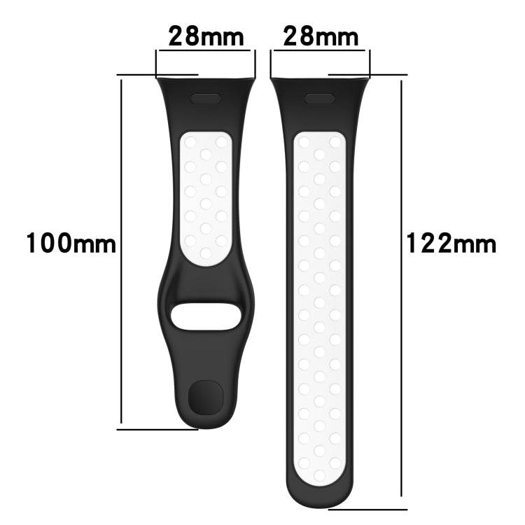 For Redmi Watch 3 Sports Two-Color Silicone Watch Band(Red+White) - Smart Wear by PMC Jewellery | Online Shopping South Africa | PMC Jewellery