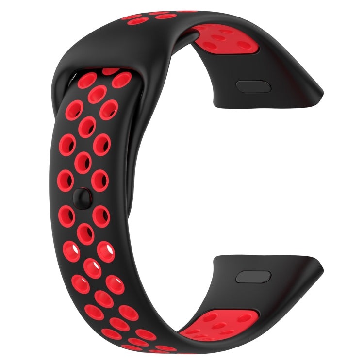 For Redmi Watch 3 Lite Sports Two-Color Silicone Watch Band(Black+Red) - Smart Wear by PMC Jewellery | Online Shopping South Africa | PMC Jewellery