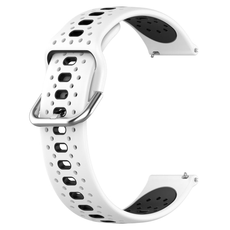 For GarminMove Trend 20mm Breathable Two-Color Silicone Watch Band(White+Black) -  by PMC TechLife | Online Shopping South Africa | PMC TechLife