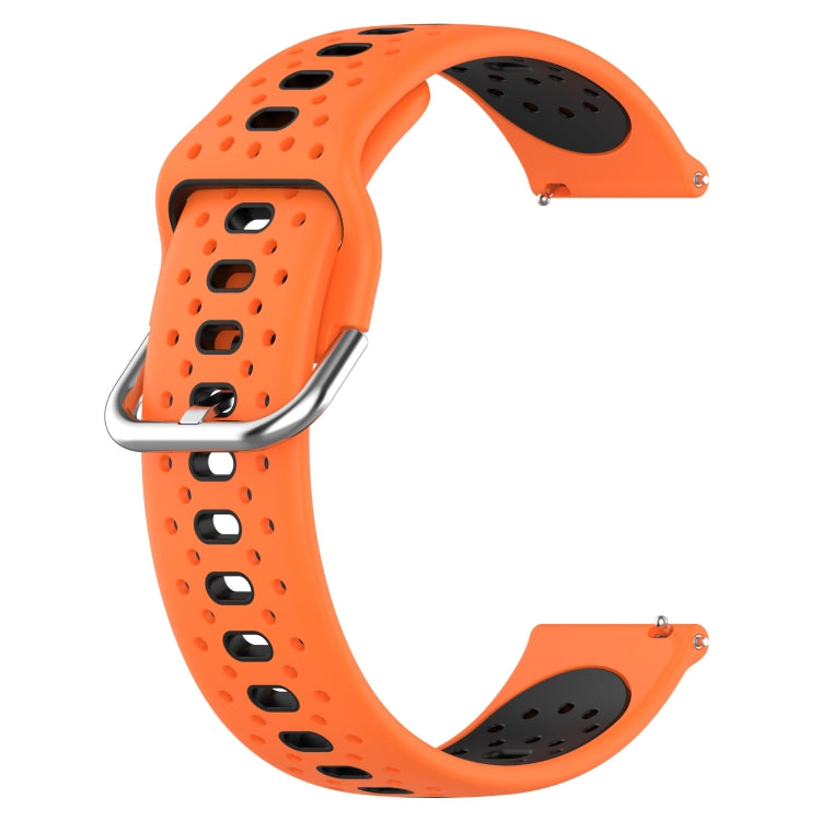 For Amazfit GTS 2E 20mm Breathable Two-Color Silicone Watch Band(Orange+Black) - Watch Bands by PMC TechLife | Online Shopping South Africa | PMC TechLife