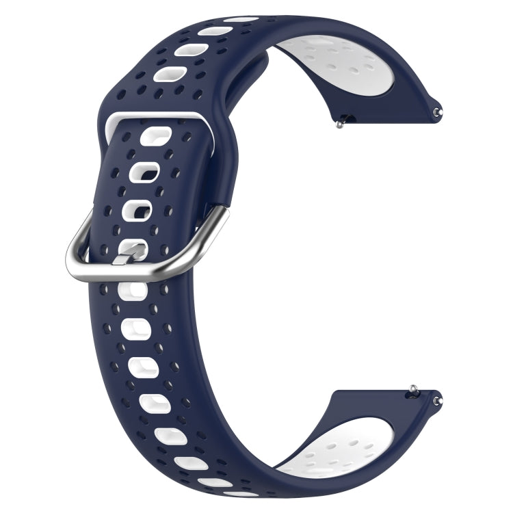 For Amazfit GTS 2E 20mm Breathable Two-Color Silicone Watch Band(Midnight Blue+White) -  by PMC TechLife | Online Shopping South Africa | PMC TechLife