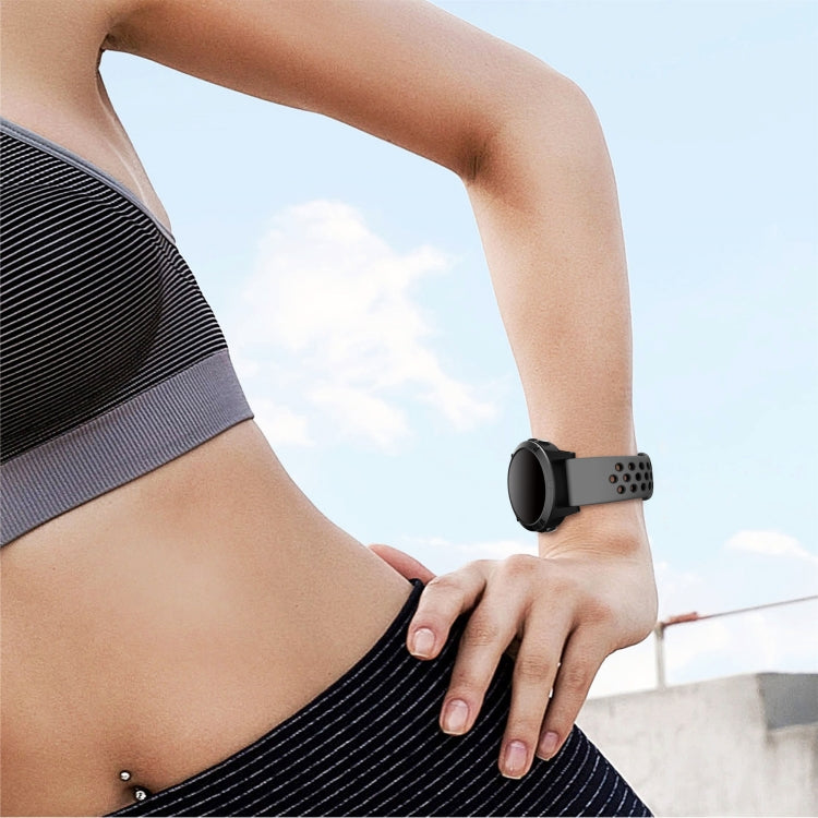 For Garmin Instinct 2 22mm Sports Breathable Silicone Watch Band(Grey+Black) -  by PMC TechLife | Online Shopping South Africa | PMC TechLife