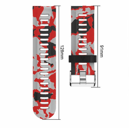 For Garmin Instinct 2X Solar 26mm Camouflage Printed Silicone Watch Band(Army Green+Bamboo Camouflage) -  by PMC Jewellery | Online Shopping South Africa | PMC Jewellery