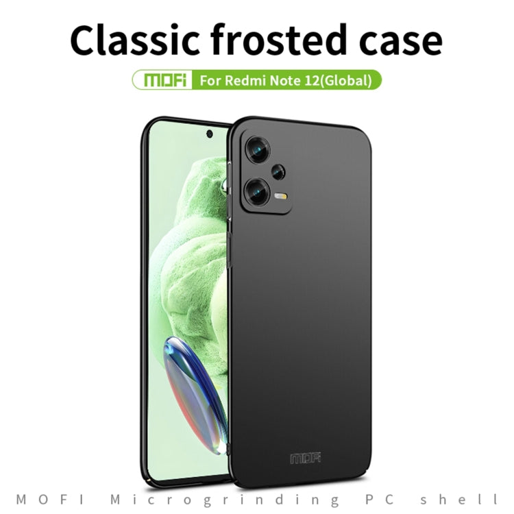 For Xiaomi Redmi Note 12 5G Global MOFI Frosted PC Ultra-thin Hard Phone Case(Red) - free shipping - PMC TechLife - Order now!