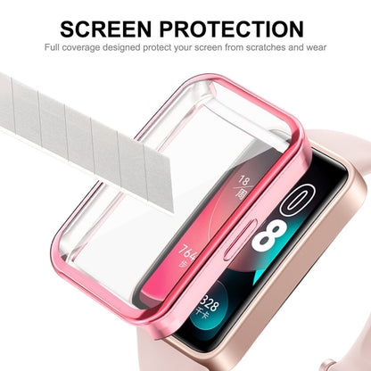 For Huawei Band 8 ENKAY Hat-Prince Full Coverage Electroplated Soft TPU Watch Case with Screen Protection(Black) - Watch Cases by ENKAY | Online Shopping South Africa | PMC Jewellery