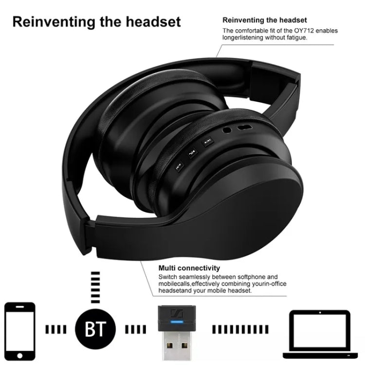 OY712 For Computer Mobile Phone Headset Bass Gaming Noise Cancelling Bluetooth Wireless Headphone - Microphones & Headsets by PMC Jewellery | Online Shopping South Africa | PMC Jewellery