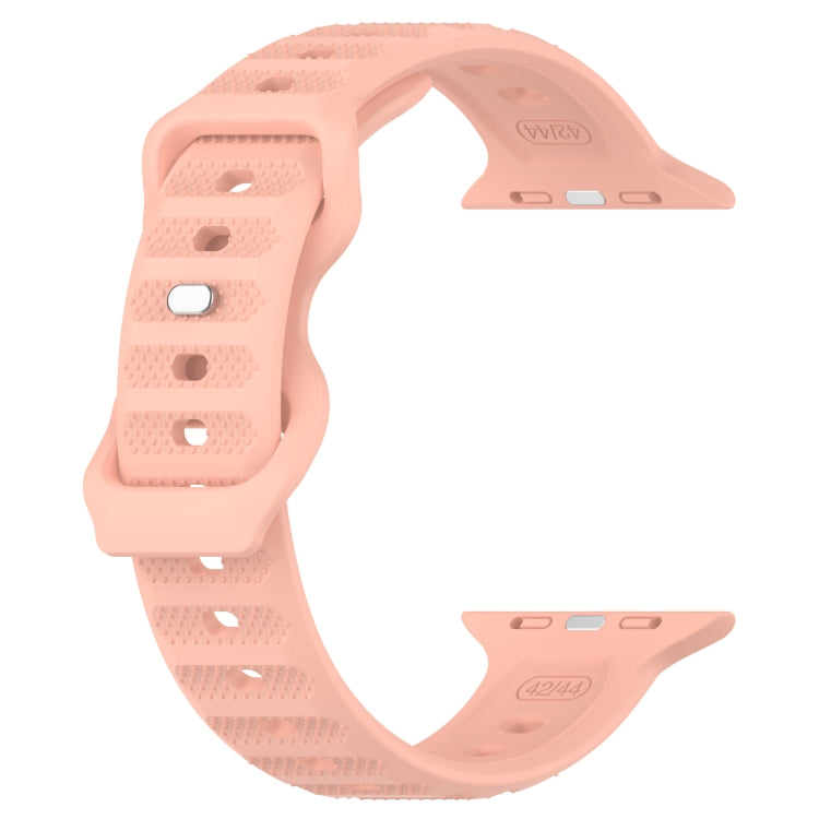 For Apple Watch 3 42mm Reverse Buckle Dot Texture Silicone Watch Band(Pink) - Watch Bands by PMC TechLife | Online Shopping South Africa | PMC TechLife