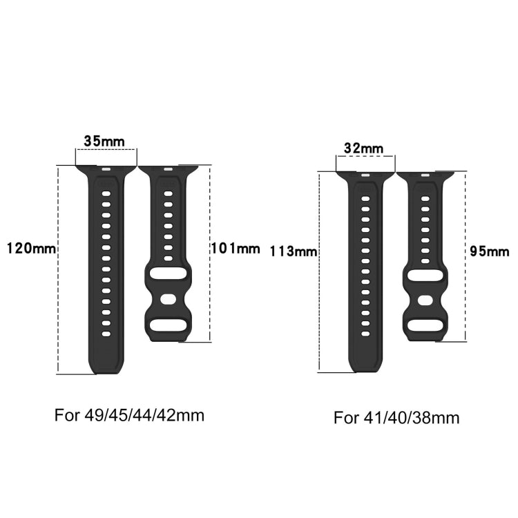 For Apple Watch SE 2022 40mm Reverse Buckle Dot Texture Silicone Watch Band(Black) - Watch Bands by PMC TechLife | Online Shopping South Africa | PMC TechLife