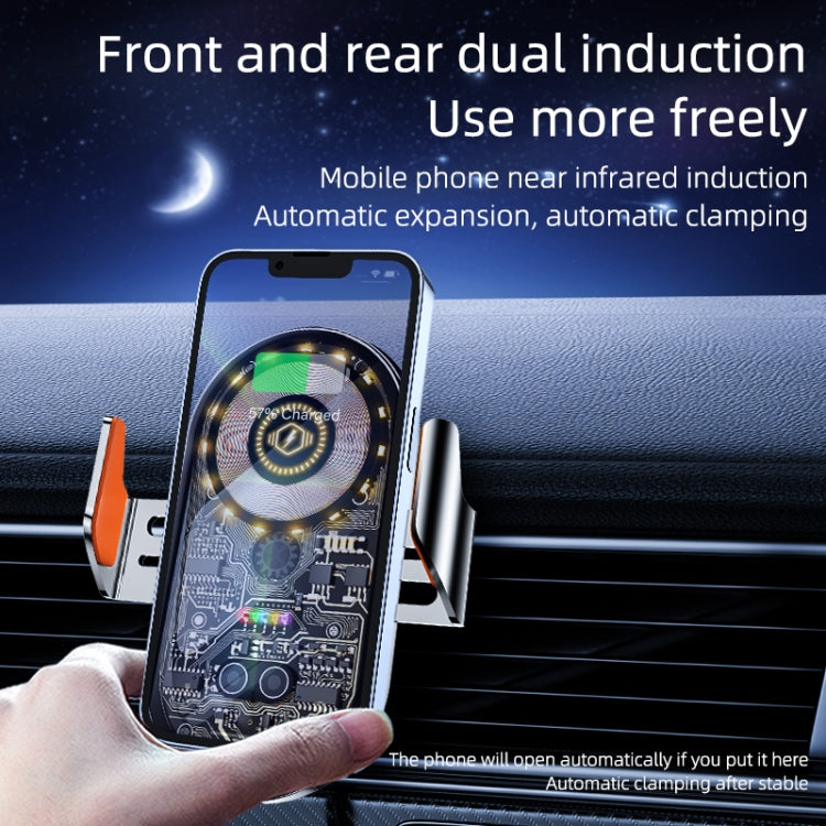 C13 Wireless Car Charger 15W Car Charging Station Automatic Induction Phone Holder Bracket - Wireless Charger Holders by PMC TechLife | Online Shopping South Africa | PMC TechLife
