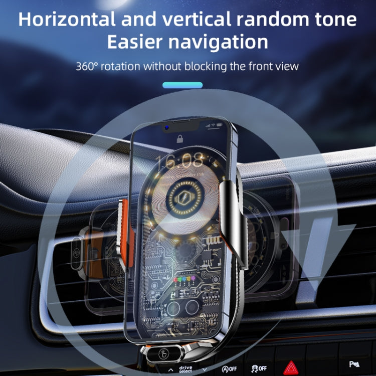 C13 Wireless Car Charger 15W Car Charging Station Automatic Induction Phone Holder Bracket - Wireless Charger Holders by PMC TechLife | Online Shopping South Africa | PMC TechLife