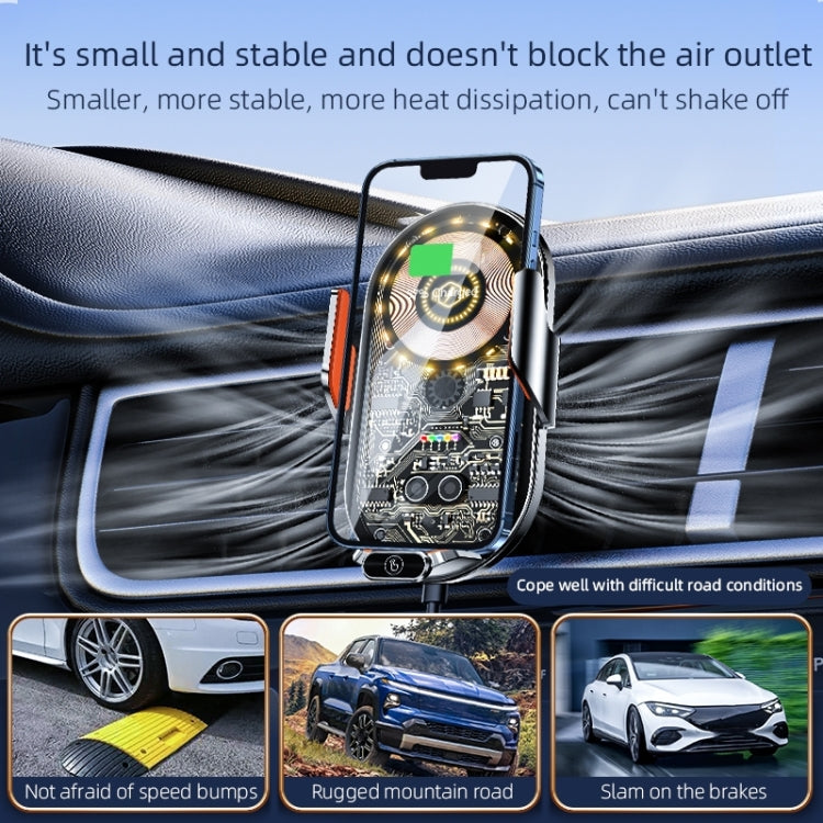 C13 Wireless Car Charger 15W Car Charging Station Automatic Induction Phone Holder Bracket - Wireless Charger Holders by PMC TechLife | Online Shopping South Africa | PMC TechLife
