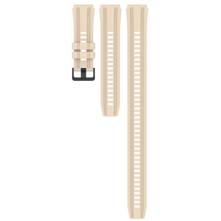 For Huawei Watch Buds Long & Short Sports Solid Color Silicone Watch Band Set(Khaki) - Watch Bands by PMC TechLife | Online Shopping South Africa | PMC TechLife
