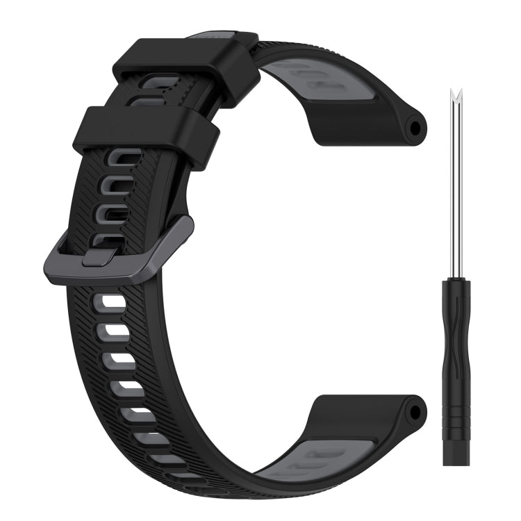 For Garmin Instinct 2 Sports Two-Color Silicone Watch Band(Black+Grey) - Watch Bands by PMC TechLife | Online Shopping South Africa | PMC TechLife